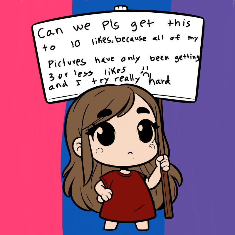 girl with blank sign