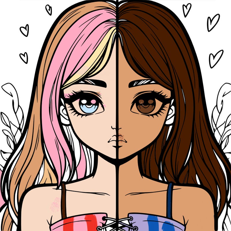 realistic girl split