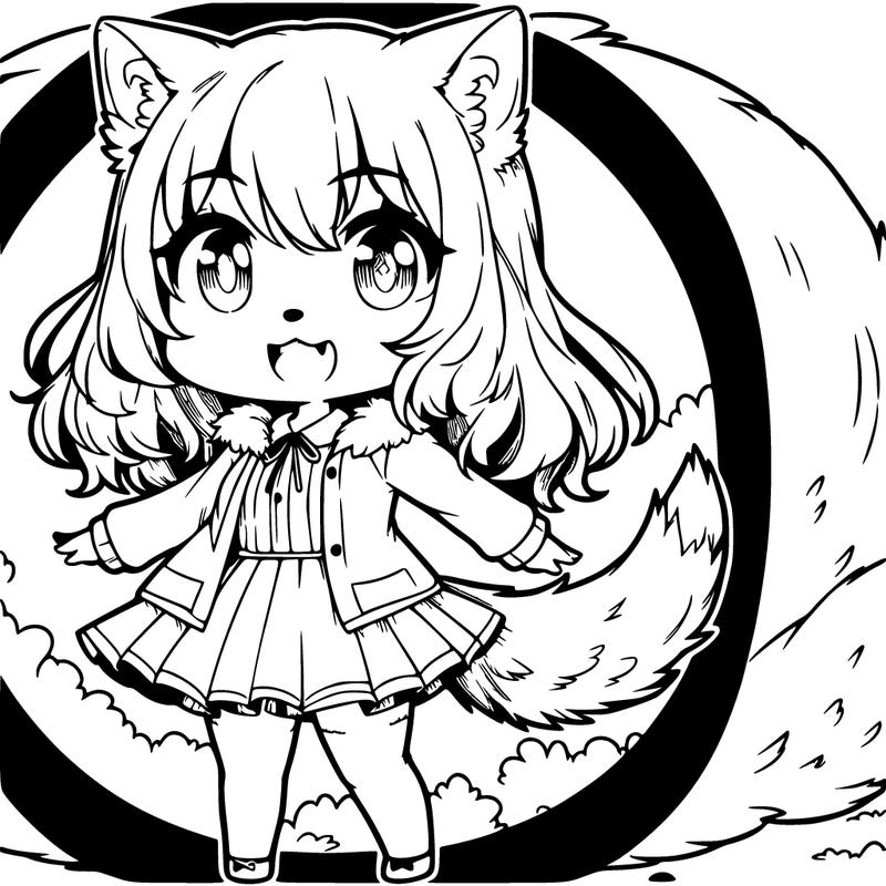 werewolf girl cute anime