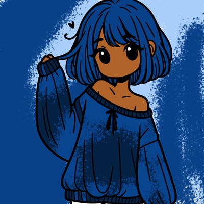 girl in baggy sweater hanging off her shoulder