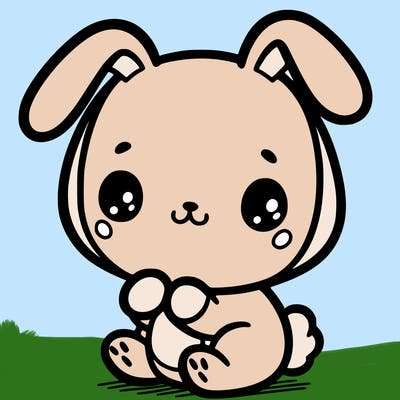 cute tiny bunny