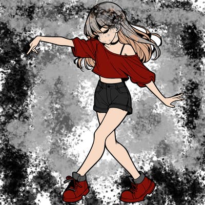 realistic girl danceing