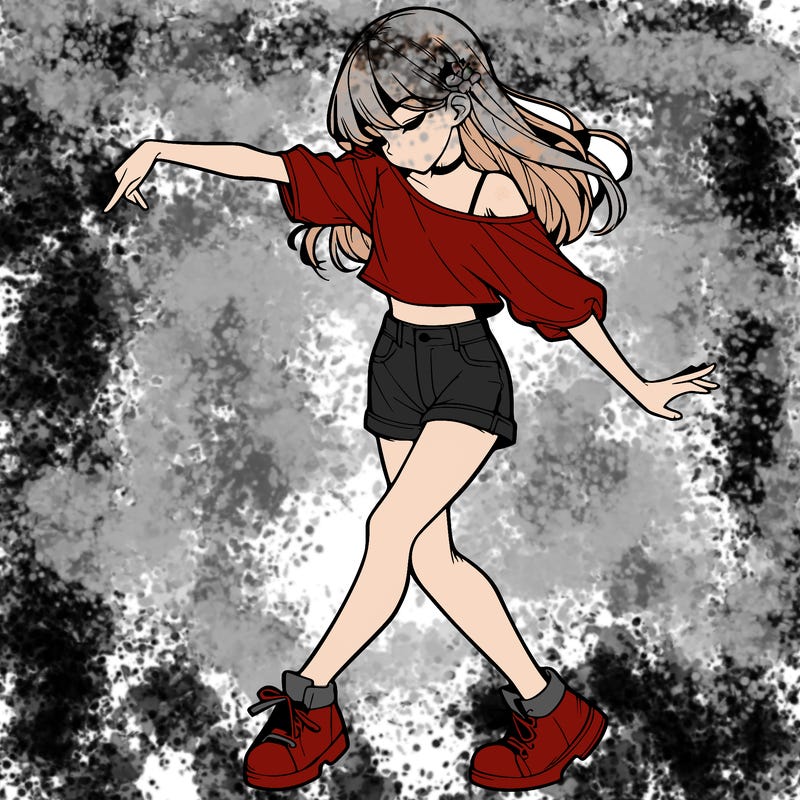 realistic girl danceing