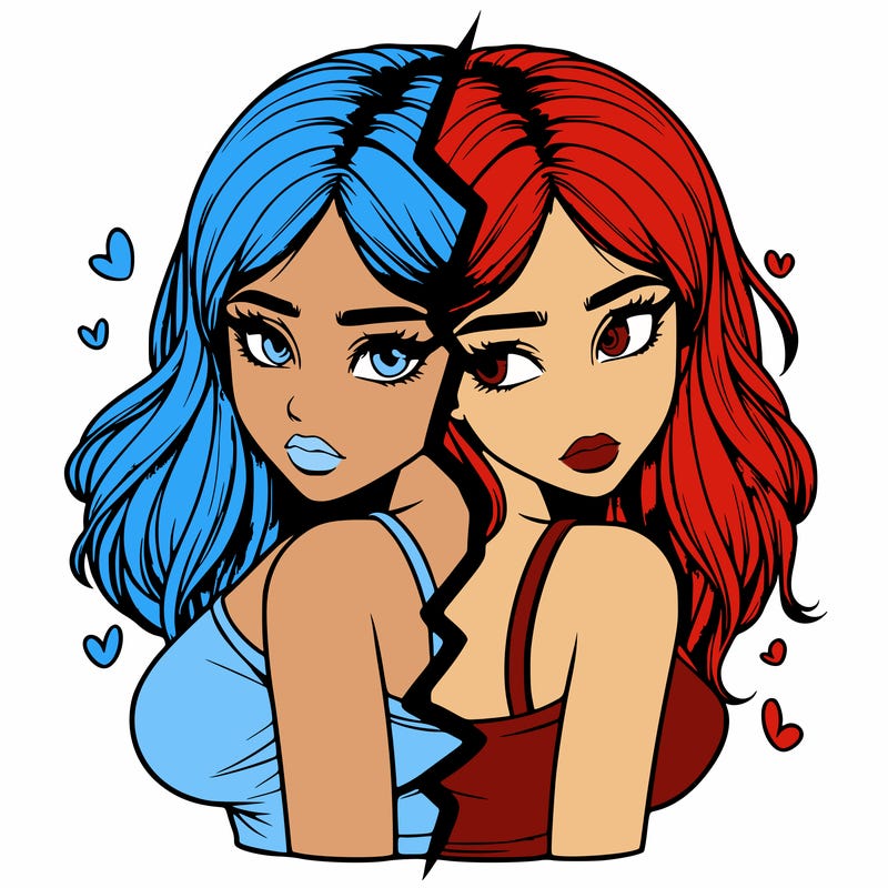 realistic girl split