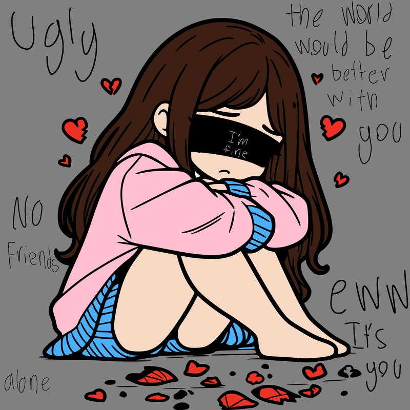 a girl after a breakup