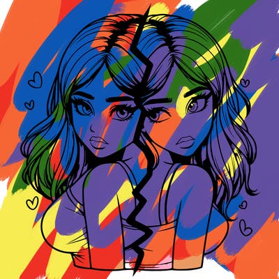 realistic girl split