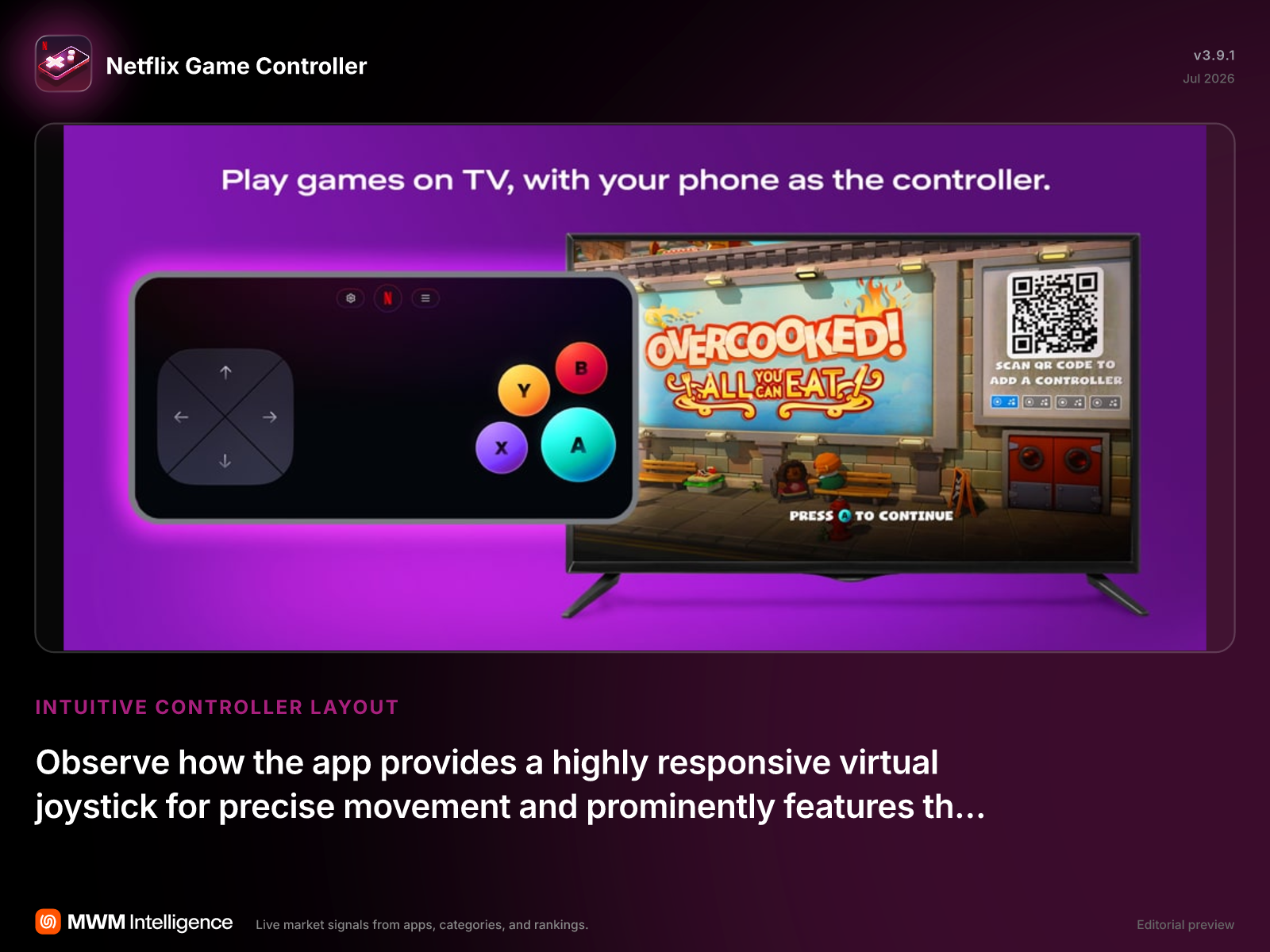 Netflix Game Controller - Entertainment App | MWM