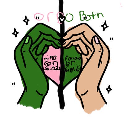 two hands forming a heart