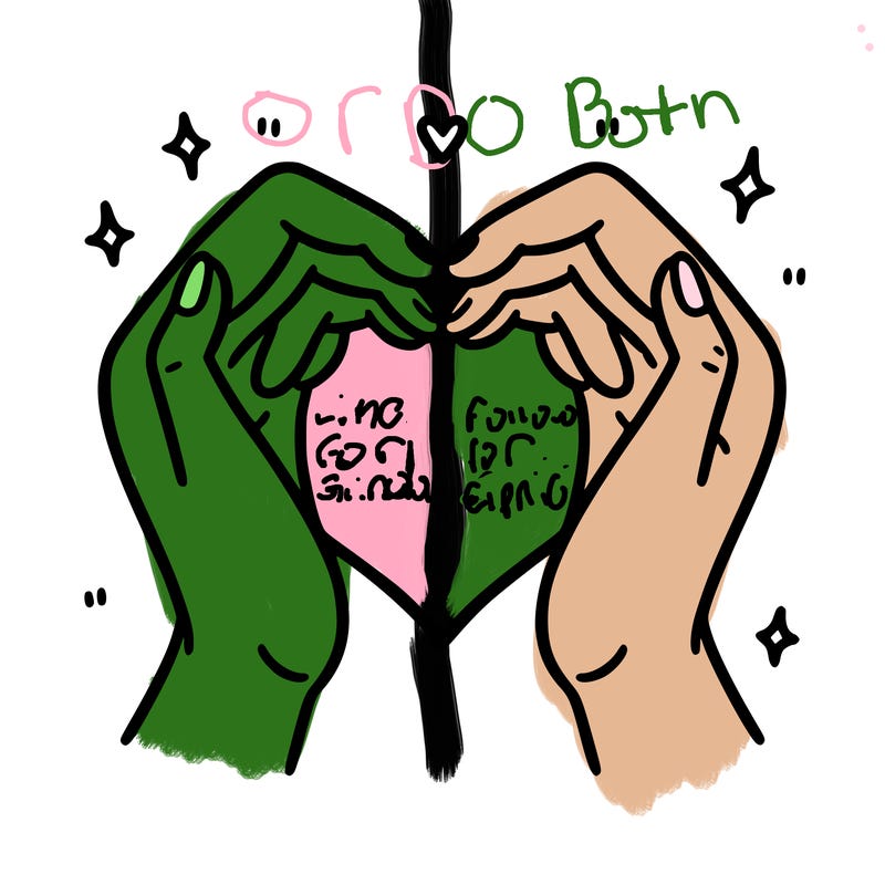 two hands forming a heart