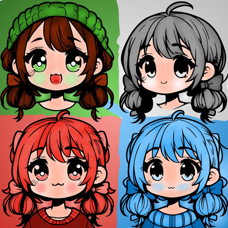 manga character girl kid