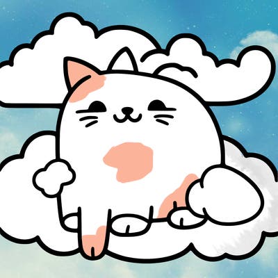 a cat that is a cloud