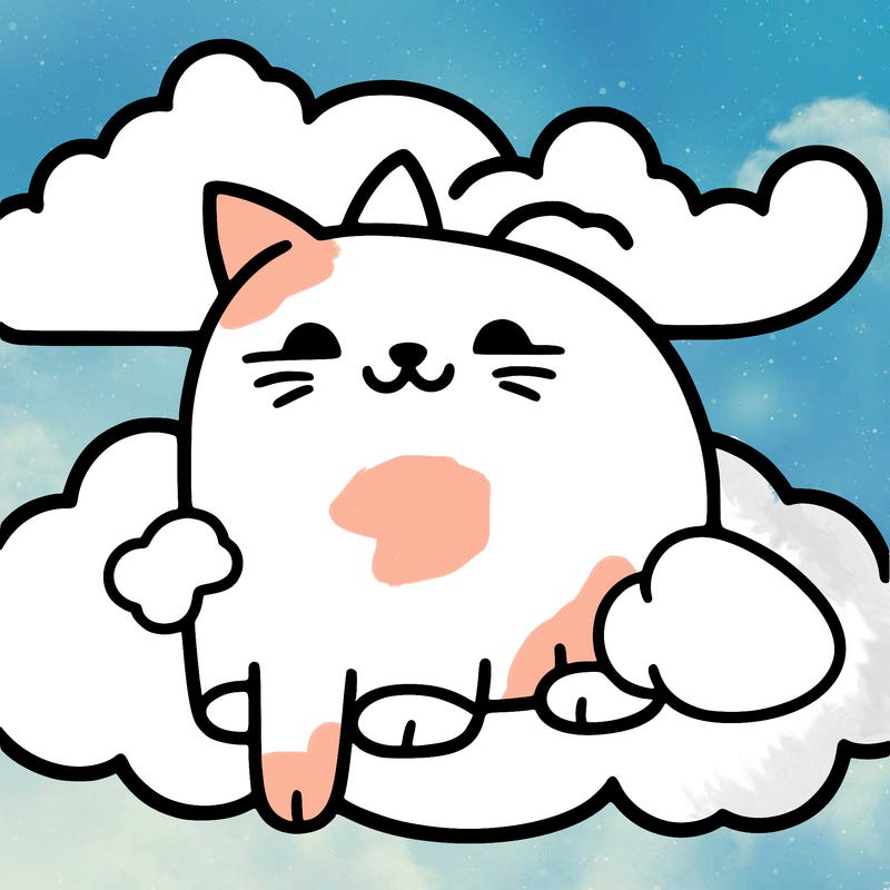 a cat that is a cloud