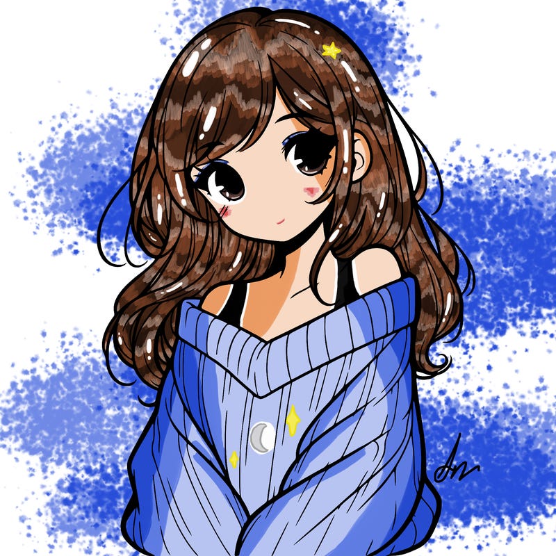 shy pretty girl wearing a sweater that is falling off one shoulder portrait