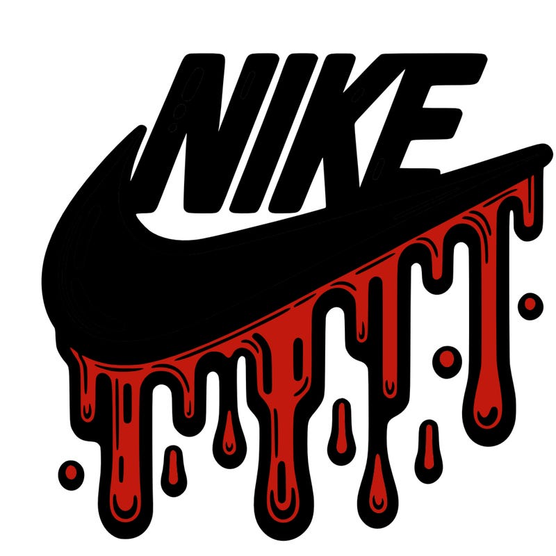 dripping nike logo