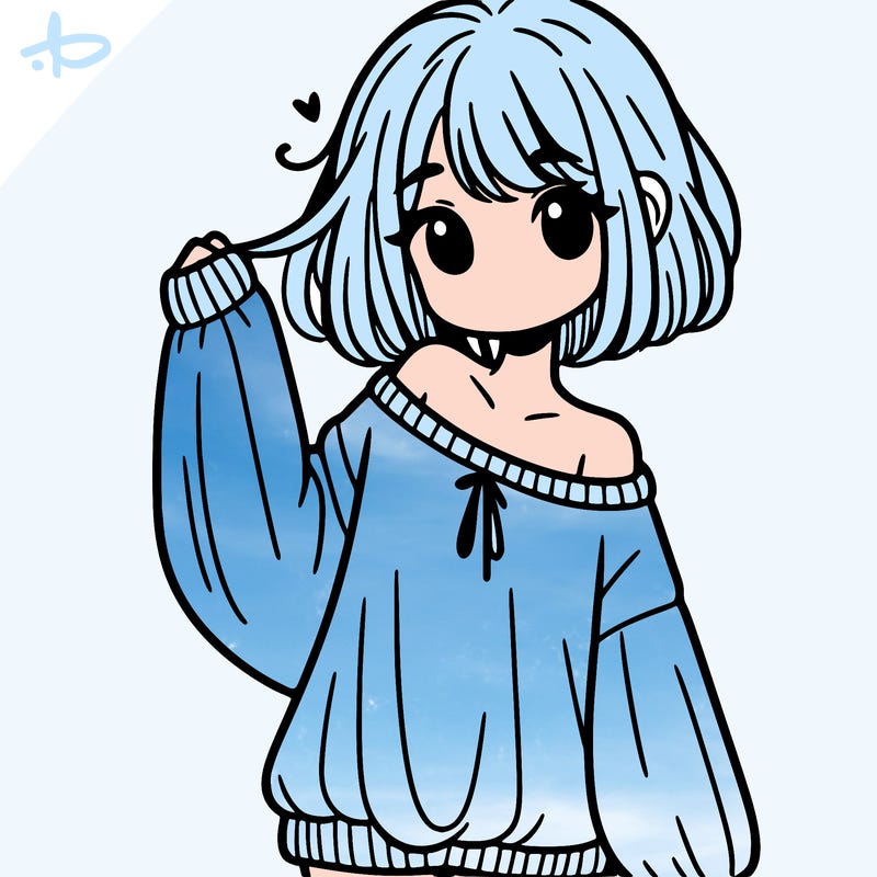 girl in baggy sweater hanging off her shoulder