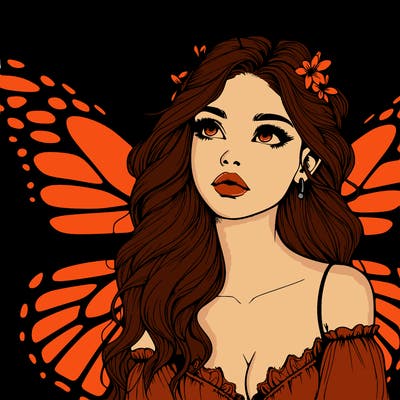 butterfly fairy realistic girl