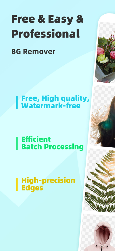 CocoAI app features overview including free background removal and batch processing