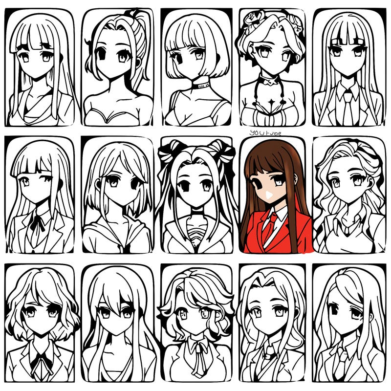 girls that look diffrent anime