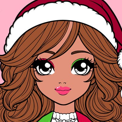 realistic christmas girl