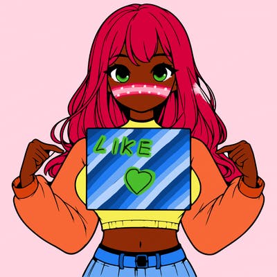 girl holding a blank sign in a long sleeve crop top