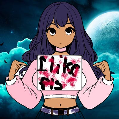 girl holding a blank sign in a long sleeve crop top