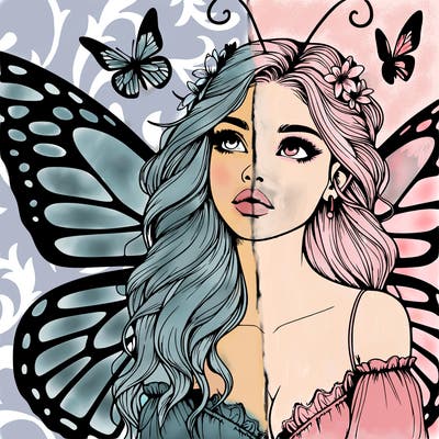 butterfly fairy realistic girl