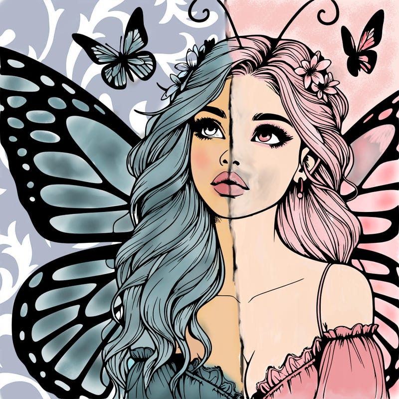 butterfly fairy realistic girl