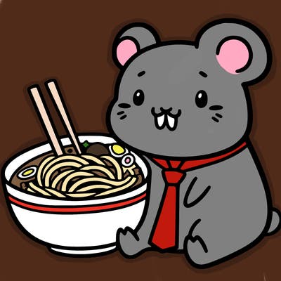 kawaii capybara with ramen