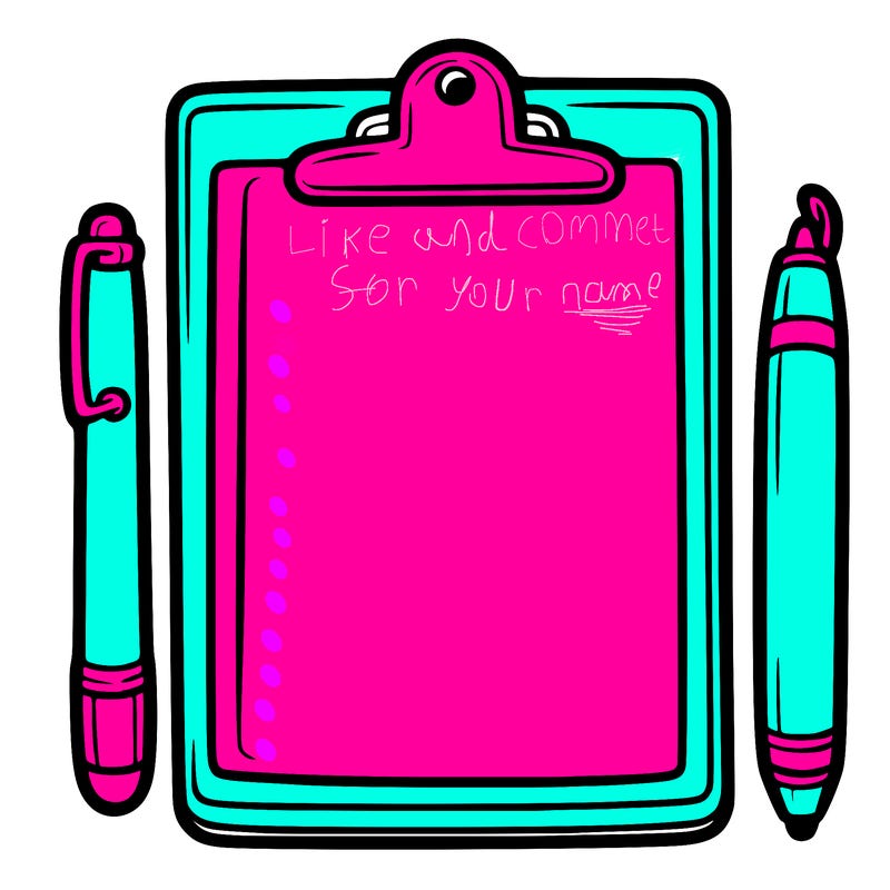 blank clip board with pen