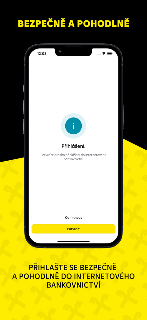 RB klic app secure login screen on iPhone