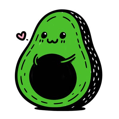 an avocado hugging an avocado