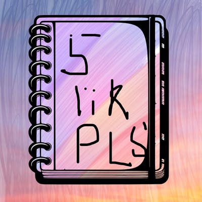 blank, realistic notebook