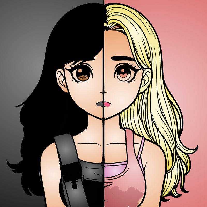 realistic girl split