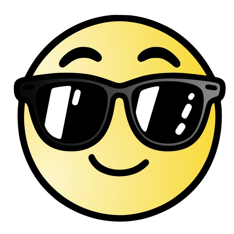 emoji with sunglasses