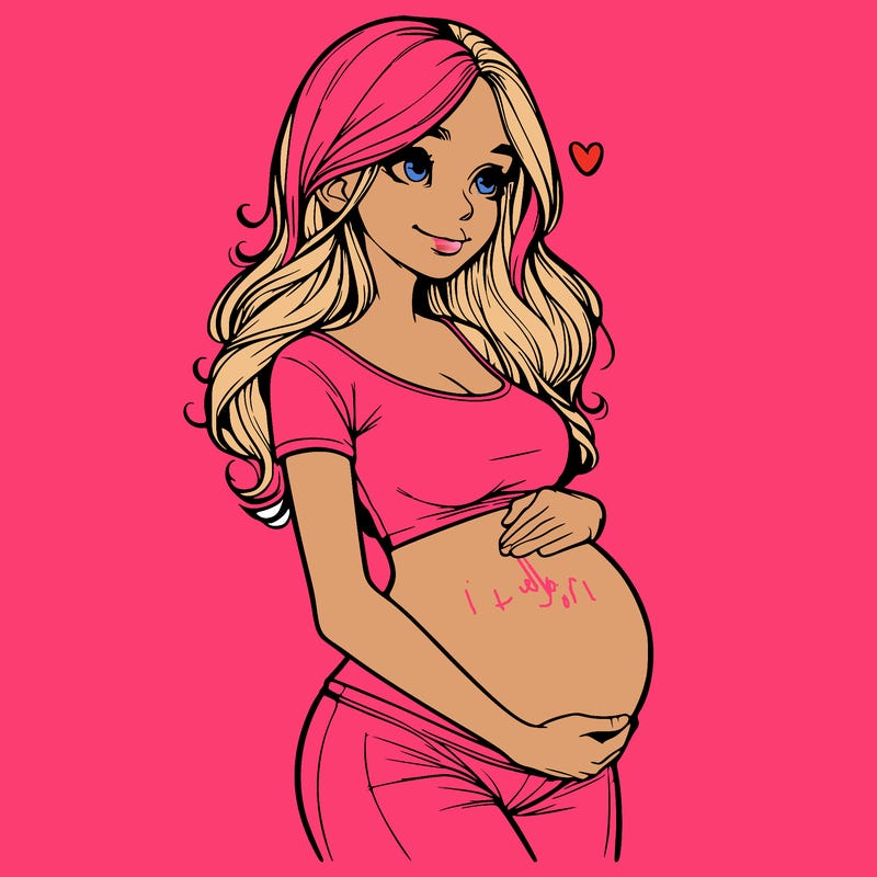 realistic pregnant girl
