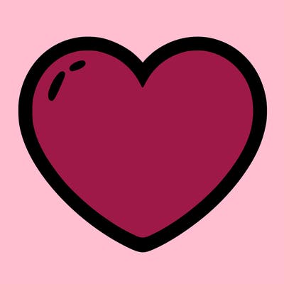 a blank heart