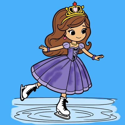 princess skating on ice