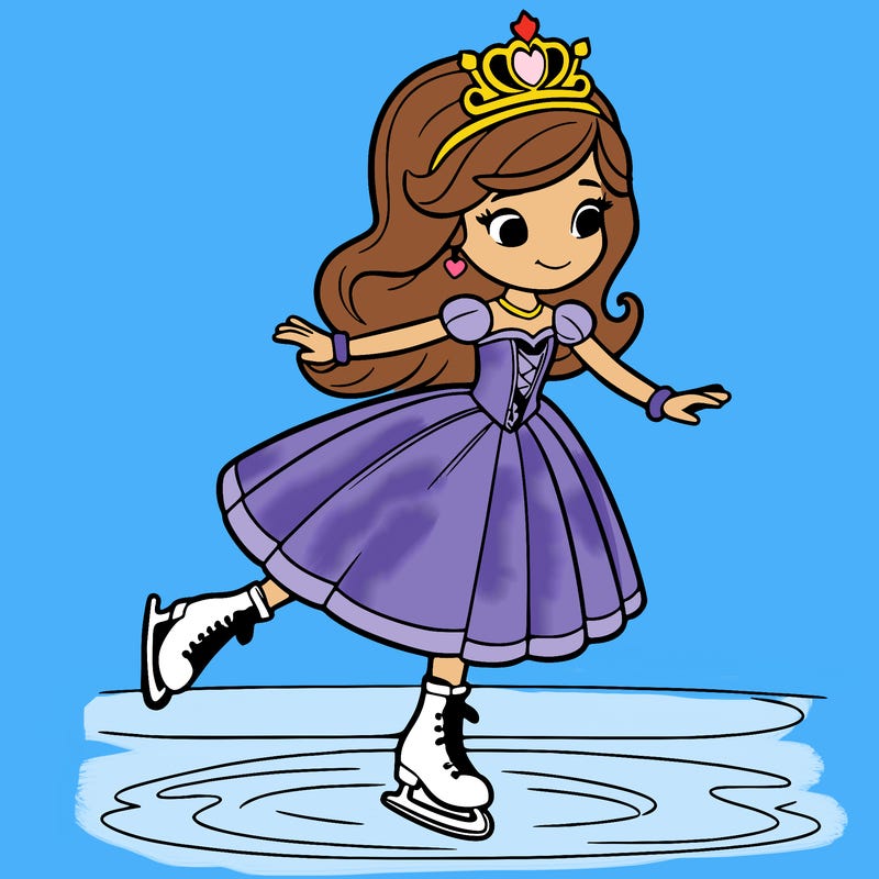 princess skating on ice