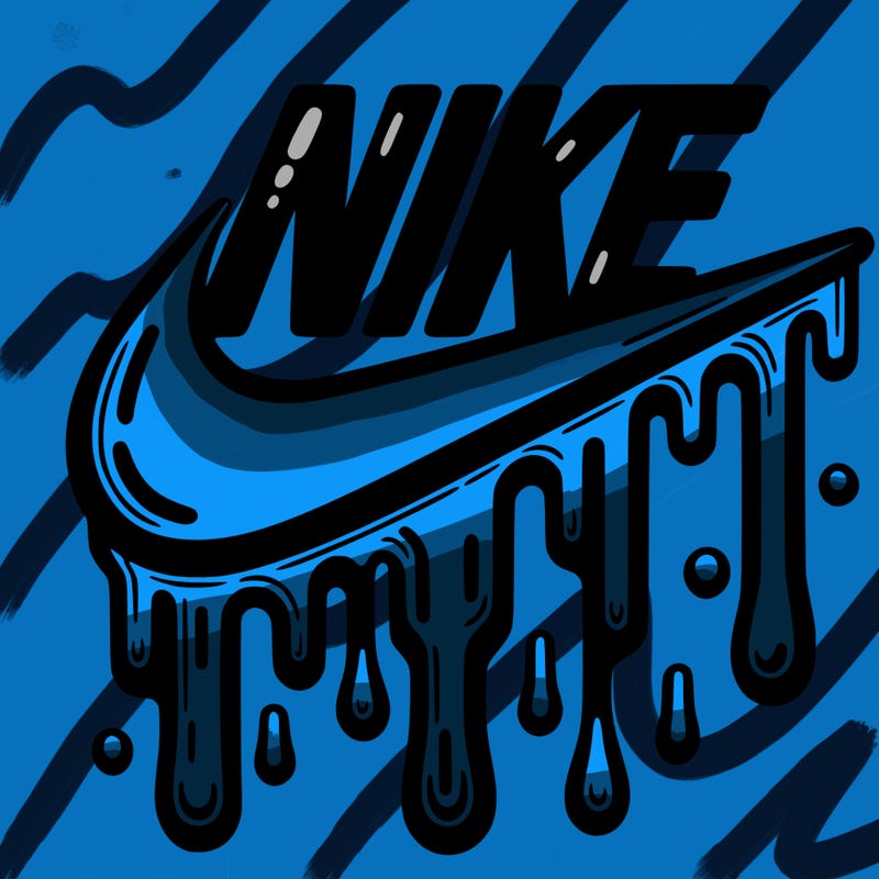 dripping nike logo