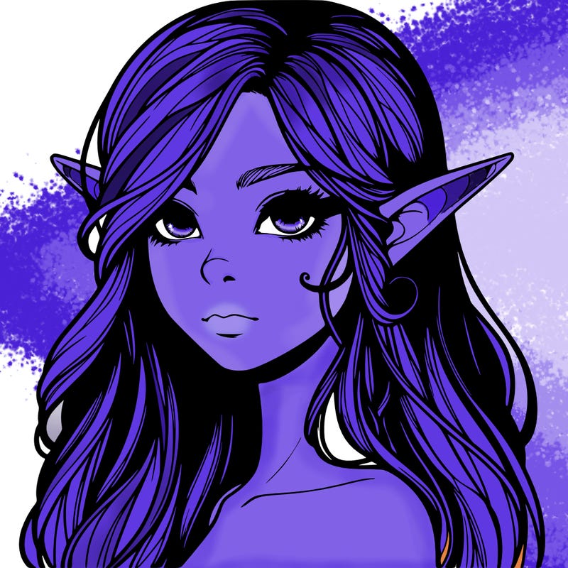 elf girl realistic dark fantasy