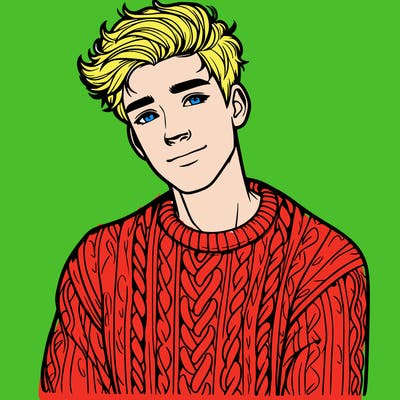 realistic guy with a beautiful jumper