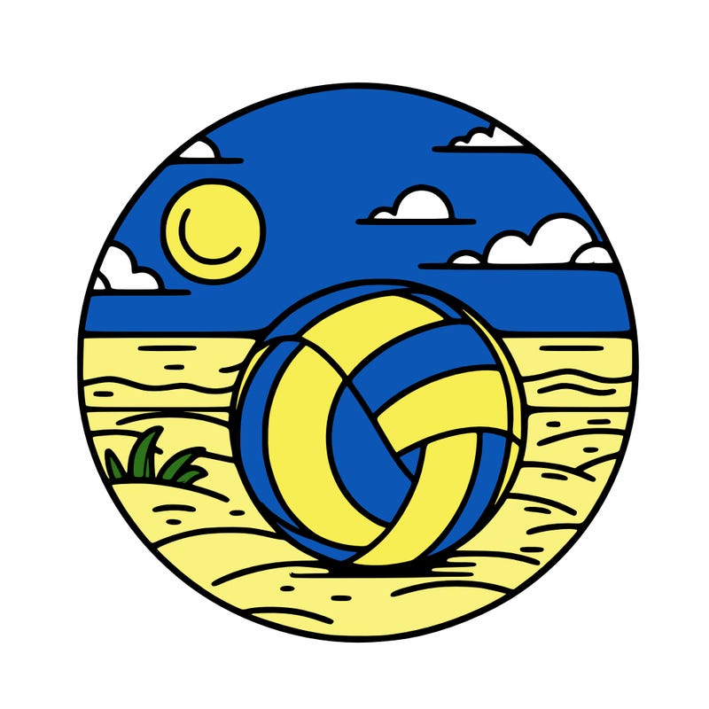 volleyball on a beach