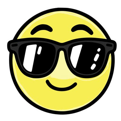 emoji with sunglasses