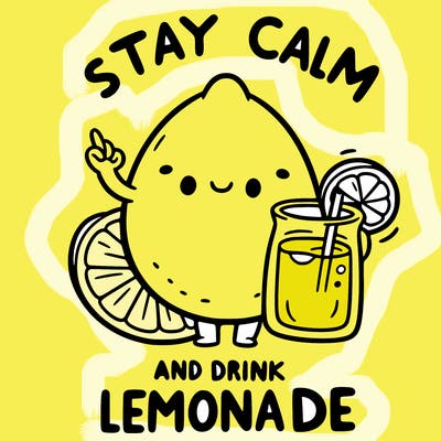 stay calm and drink lemonade