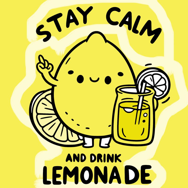 stay calm and drink lemonade