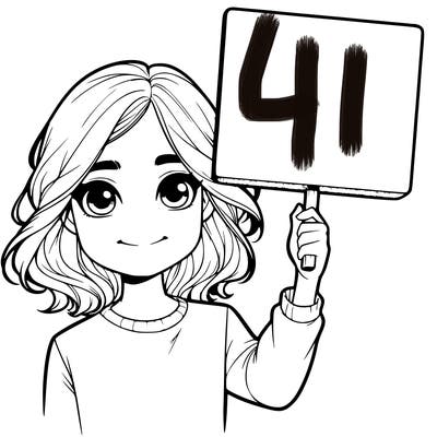 realistic girl holding up a sign