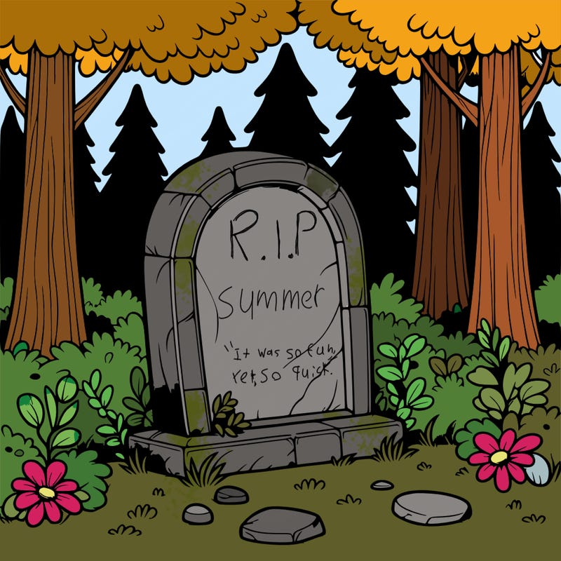 a realistic grave stone inthe forest with no others