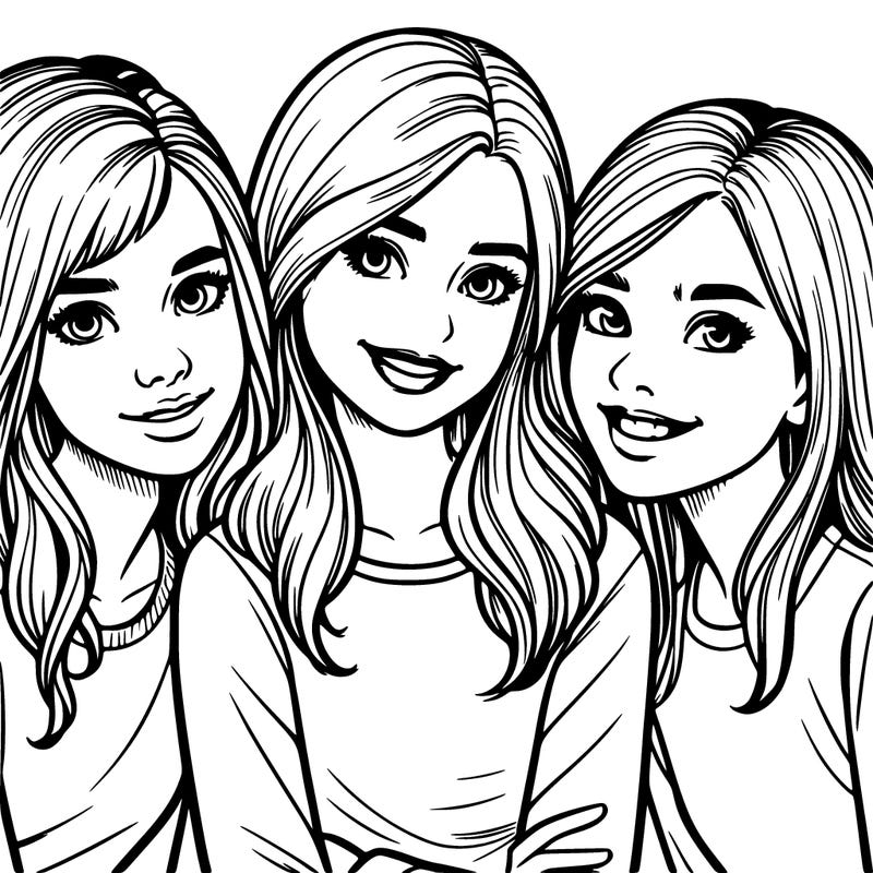 3 teenage girls best friends realistic