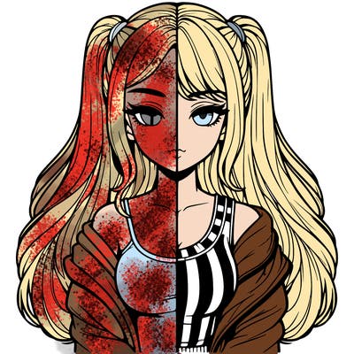 realistic girl split