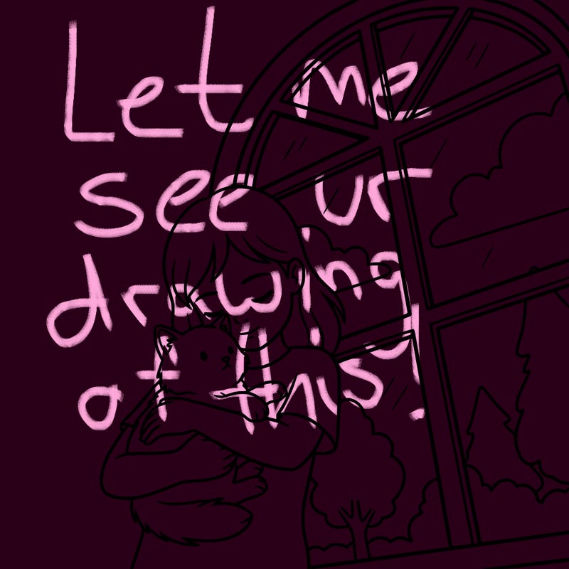 girl with cat in her arms next to window